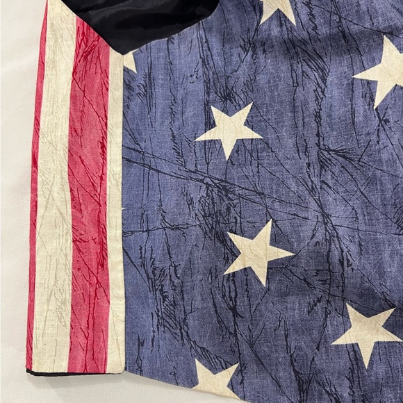 Smoke Valley American Flag Cotton Tie Back Stars & Stripes Festive Vest Size LP - Picture 5 of 9